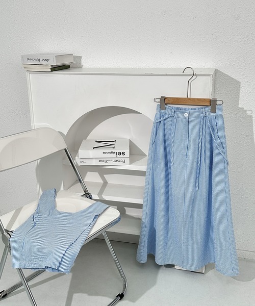 MAISON DE THERESE セットアップ ストライプ2点セットアップ