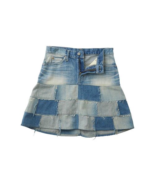 HYSTERIC GLAMOUR（ヒステリックグラマー） デニムスカート パッチ