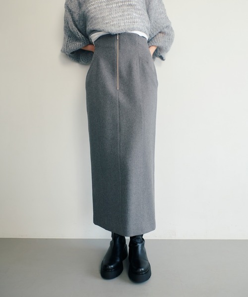 allureville スカート フロントジップサスペンダースカート