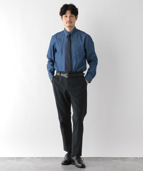 GLOBAL WORK シャツ イージーケアクリーンデニムシャツ/ 139367