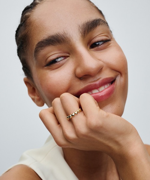 PANDORA（パンドラ） 指輪 リング ハート ロウ ゴールド リング