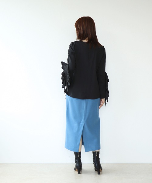 ブラウス シャツ ストリングフリルスリーブブラウス レディース Jines ブラウス シャツ ストリングフリルスリーブブラウス