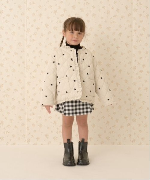 ブルゾン アウター ノーカラーハート刺しゅうブルゾン キッズ 子供服 女の子 | ブランド登録なし | 14