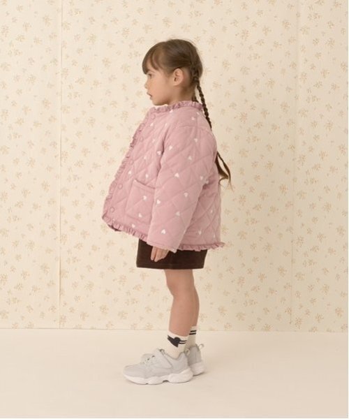 ブルゾン アウター ノーカラーハート刺しゅうブルゾン キッズ 子供服 女の子 | ブランド登録なし | 17
