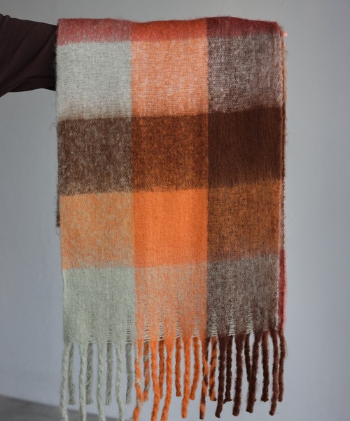 ONFLEEK マフラー ストール 「ユニセックス」モヘアタッチ ボリューム