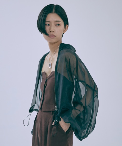 EN NEUME ブルゾン アウター Double Zip Sheer Blouson