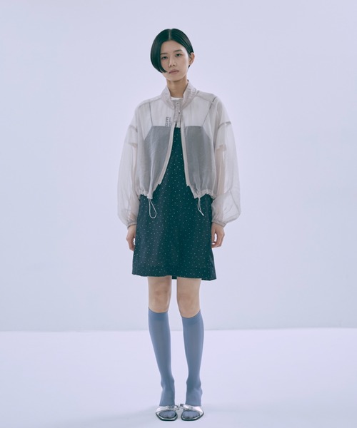 のんの　ミルポア　アウター EN NEUME ブルゾン アウター Double Zip Sheer Blouson