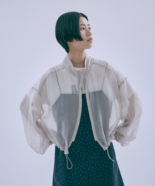 のんの　ミルポア　アウター EN NEUME ブルゾン アウター Double Zip Sheer Blouson