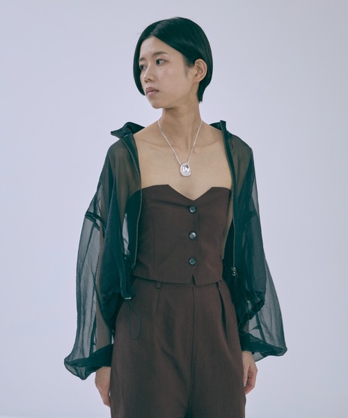 EN NEUME ブルゾン アウター Double Zip Sheer Blouson