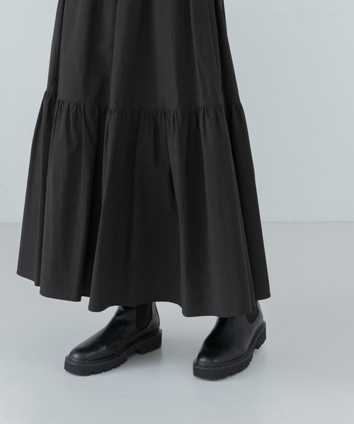 コットンティアードロングスカート★アーバンリサーチ★新品★試着のみ★今季 URBAN RESEARCH スカート コットンティアードロングスカート