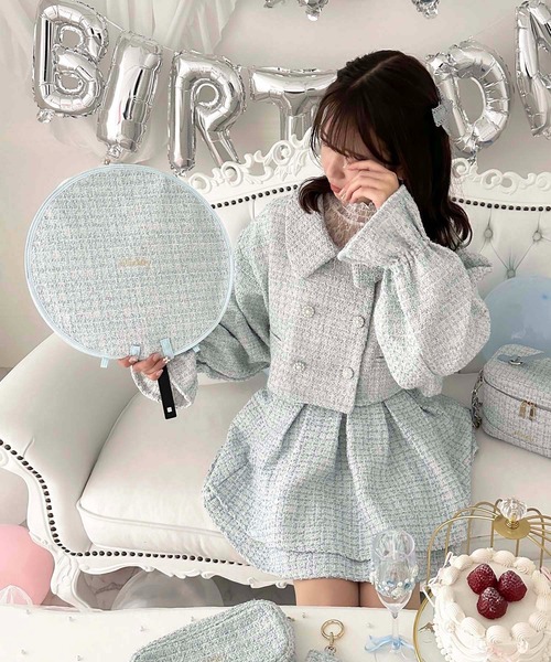apres jour×Miridy ピンク ツイード セットアップ セール】【apres jour×Miridy】ツイードジャケット（テーラード