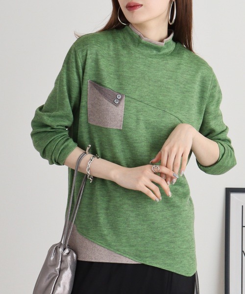tシャツ BRODIAEA 切替ポケットプルオーバー レディース