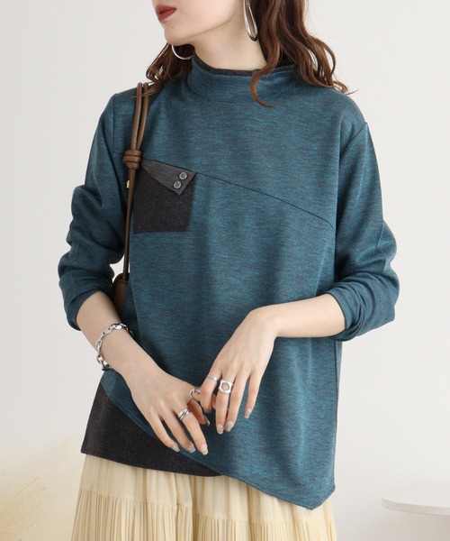 tシャツ BRODIAEA 切替ポケットプルオーバー レディース tシャツ BRODIAEA 切替ポケットプルオーバー レディース