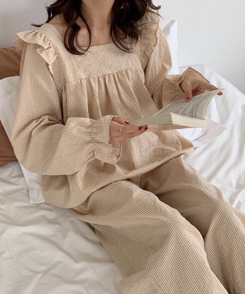 DAY CLOSET パジャマ ルームウェア レディース 長袖レトロガー
