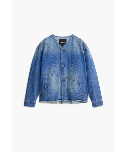デシグアル Desigual 花柄パッチ付きレディーススリムデニム