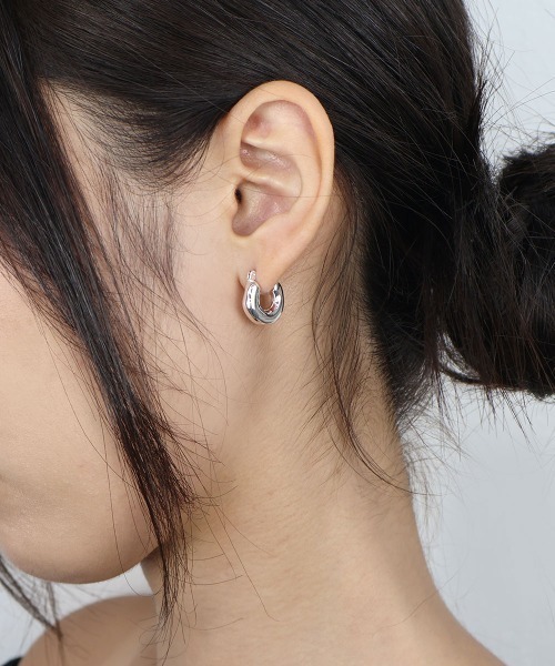   ボールデザイン フープピアス 約2.5cm ボールフープピアス