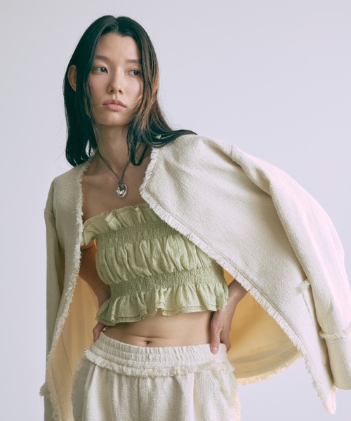 ブラウス シャツ Smocked Bustier レディース