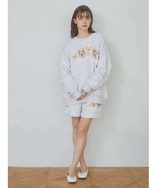 限定特価 ジェラートピケ　トイプードル　裏毛プルオーバー ショートパンツ gelato pique パジャマ ルームウェア 「限定カラーあり」トイ