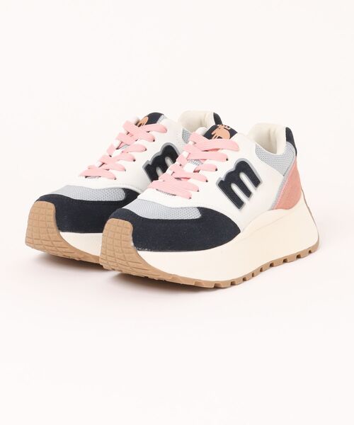 moz（モズ） スニーカー レースアップ厚底 カラフルスニーカー