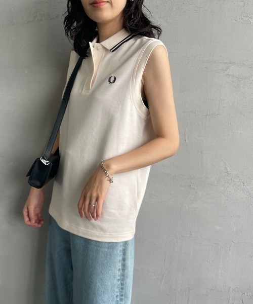 フレッドペリー　ポロシャツノースリーブレディース FRED PERRY ポロシャツ ポロ Sleeveless Pique Shirt