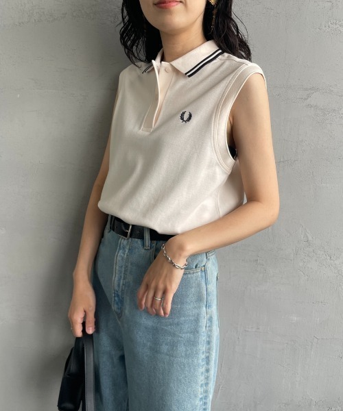 フレッドペリー　ポロシャツノースリーブレディース FRED PERRY ポロシャツ ポロ Sleeveless Polo Shirt