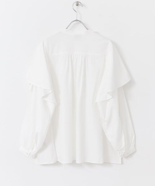 URBAN RESEARCH DOORS ブラウス シャツ ショルダーフリルブラウス