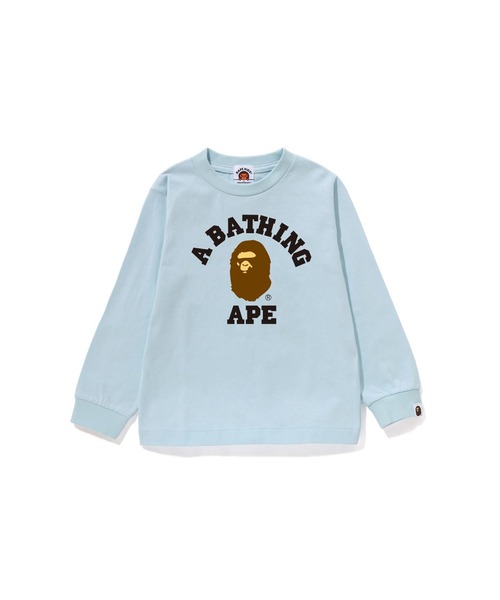 A BATHING APE tシャツ COLLEGE LS TEE キッズ 子供服 男の子
