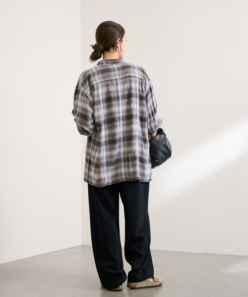 FRAMeWORK TOWNCRAFT 60S ombre check シャツ FRAMeWORK ブラウス シャツ TOWNCRAFT 別注 60S ombre check