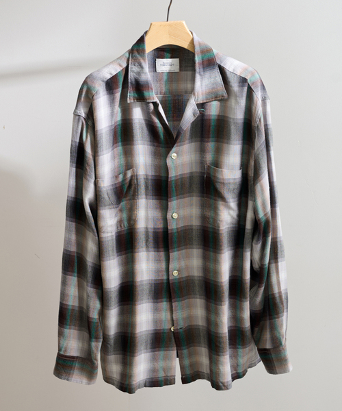FRAMeWORK TOWNCRAFT 60S ombre check シャツ TOWNCRAFT / タウンクラフト 60S LOOP COLLAR NEL OMBRE SHIRTS