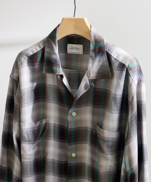 FRAMeWORK TOWNCRAFT 60S ombre check シャツ FRAMeWORK ブラウス シャツ TOWNCRAFT 別注 60S ombre check