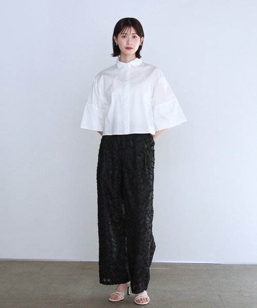 ブラウス シャツ 「RASW」クロップドワイドシャツ レディース RASW]クロップドワイドシャツ | 【公式】Pierrot（ピエロ