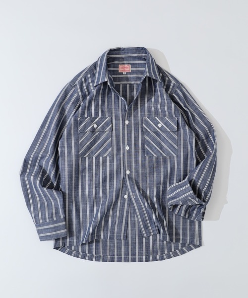 BIG MIKE（ビッグマイク） シャツ シャンブレー ストライプ コットン