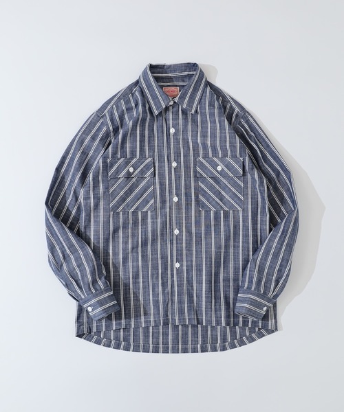 BIG MIKE（ビッグマイク） シャツ シャンブレー ストライプ コットン