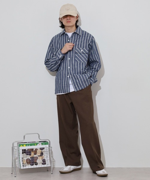 BIG MIKE（ビッグマイク） シャツ シャンブレー ストライプ コットン