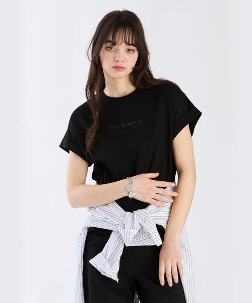 To b. by agnes tシャツ 半袖 ロゴ プリント コットン マカロン T