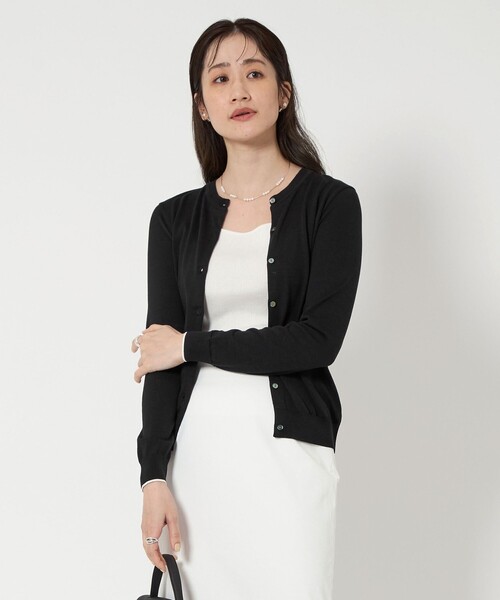 【今期】UNITED ARROWS シルク コットン カーディガン UNITED ARROWS カーディガン コットンシルク 18G クルーネック