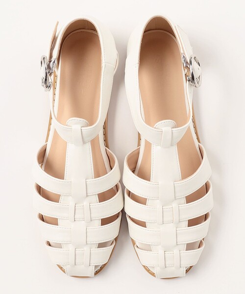 BEAMS HEART シルバー スポーツサンダル BEAMS HEART 「BEAMS HEART」 フラットサンダル LARGE シルバー