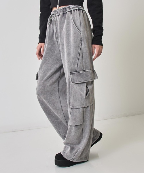 ANAP（アナップ） ワイドパンツ スウェットパンツ ジャージ ウォッシュ
