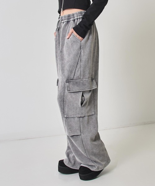ANAP（アナップ） ワイドパンツ スウェットパンツ ジャージ ウォッシュ