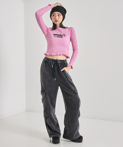 ANAP（アナップ） ワイドパンツ スウェットパンツ ジャージ ウォッシュ