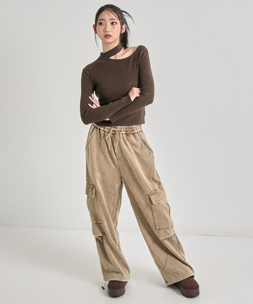 ANAP（アナップ） ワイドパンツ スウェットパンツ ジャージ ウォッシュ
