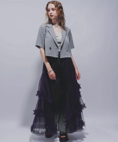HARE トロミメタルボタンショートジャケット HARE｜トロミメタルボタンショートジャケット | Rakuten Fashion