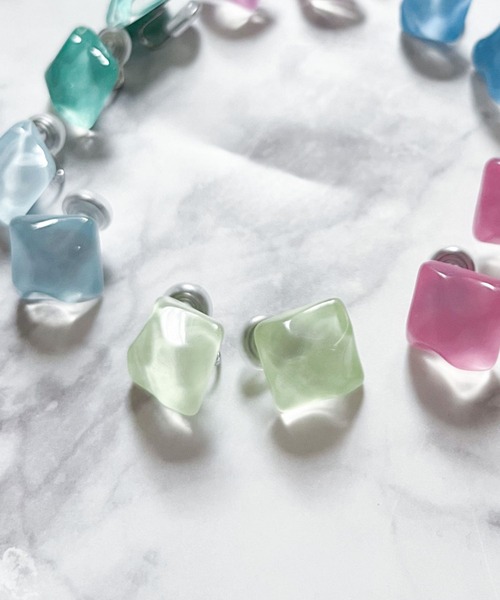 yu-ka イヤリング YU-KA:クリアグミイヤリング clear gumi earring