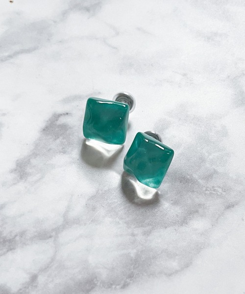 HM　イヤリング　シルバー　クリア　クマグミ yu-ka イヤリング YU-KA:クリアグミイヤリング clear gumi earring