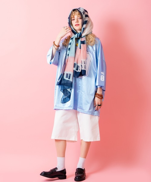 スカーフ バンダナ an meets zakka レトロアートパターン大判スカーフ