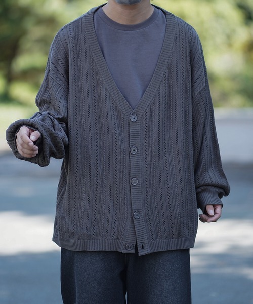 molk ニットカーディガン M チャコールグレー メンズ : ZOZOTOWN Yahoo