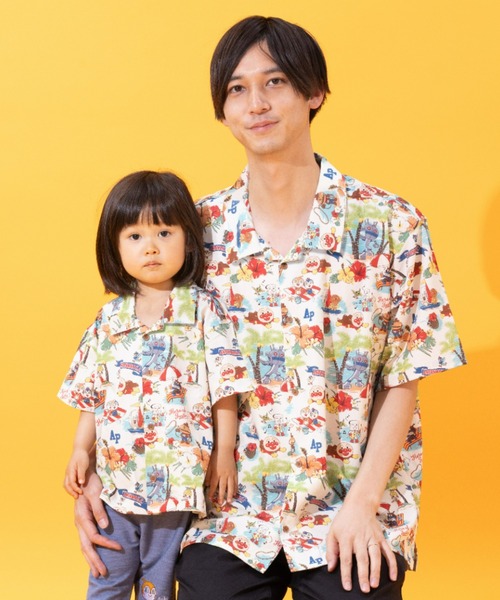 ★アンパンマン キッズコレクション プレミアム アロハシャツ 大人用Mサイズ★ ANPANMAN KIDS COLLECTION ブラウス シャツ アロハシャツ大人
