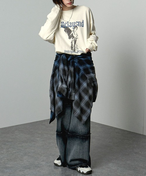 「Alfred Alex」 長(zhǎng)袖Tシャツ M ブラック メンズ
