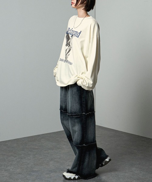 「Alfred Alex」 長(zhǎng)袖Tシャツ M ブラック メンズ