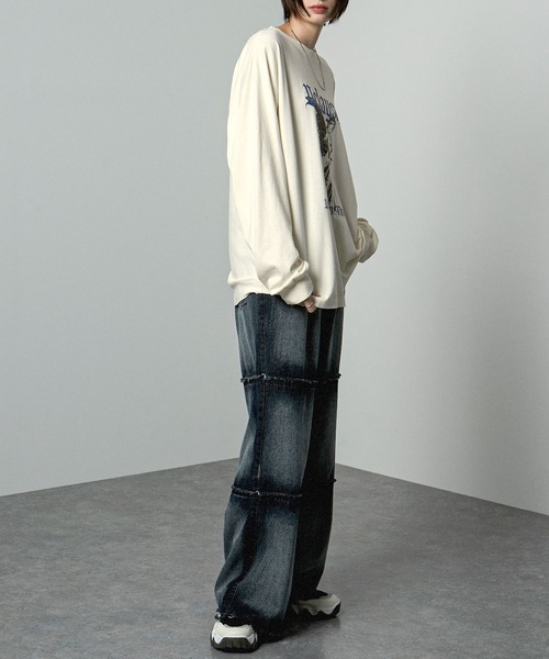 「Alfred Alex」 長(zhǎng)袖Tシャツ M ブラック メンズ